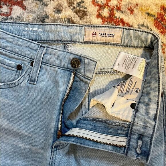 Isabelle Straight Leg Crop Jeans Light Wash Size 24 - Picture 5 of 5